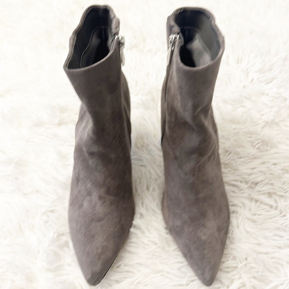 NEW $160 Steve Madden Lizziey Grey Stiletto Pointed toe ankle boot women size 9 - Picture 6 of 8